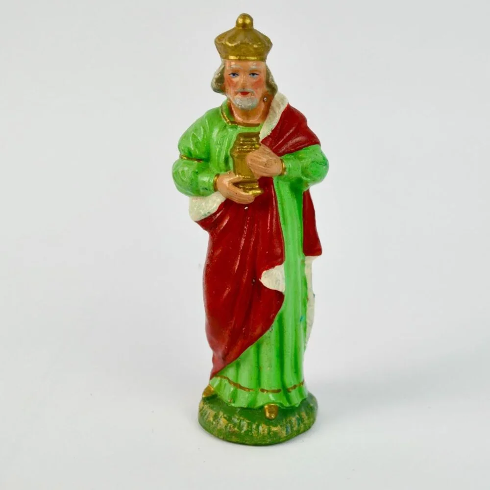 Vintage Hand-Painted Wise Man Figurine For Nativity Scene 6